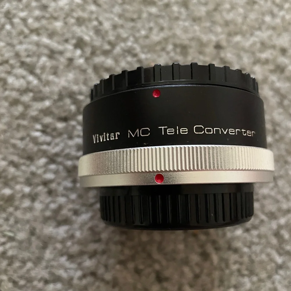 Vintage Vivitar- 2x tele converter For Canon c/td & fl